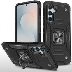 Samsung s26 Robust Magnetic Kickstand Hybrid Case Cover - Black