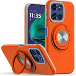 Moto G Stylus 5G 2026/2025 Metal CD Pattern Matte Finished Hybrid with Rotational Ring [Car Moun