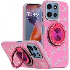 For Moto G 5G 2025/2026 - G Play 2026 - Metal Diamond CD Pattern Design Matte Finished Hybrid with R