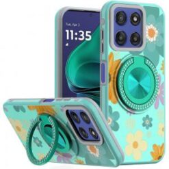 Moto G Stylus 5G 2026/2025 Metal Diamond CD Pattern Design Matte Finished Hybrid with Rotational