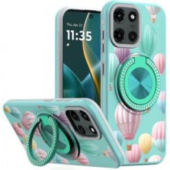 Moto G Stylus 5G 2026/2025 Metal Diamond CD Pattern Design Matte Finished Hybrid with Rotational