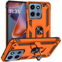 For Moto G 5G 2025/2026 / G PLAY 2026 Ring Magnetic Kickstand Hybrid Case Cover - Cosmic Orange