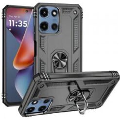 For Moto G 5G 2025/2026 - G Play 2026 - Ring Magnetic Kickstand Hybrid Case Cover - Grey