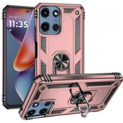 For Moto G 5G 2025/2026 - G Play 2026 - Ring Magnetic Kickstand Hybrid Case Cover - Rose Gold