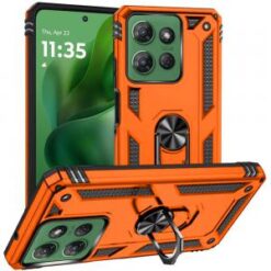 Moto G Power 5G 2026/2025 Ring Magnetic Kickstand Hybrid Case Cover - Cosmic Orange