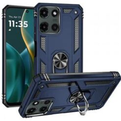 Moto G Stylus 5G 2026/2025 Ring Magnetic Kickstand Hybrid Case Cover - Blue