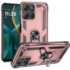 Moto G Stylus 5G 2026/2025 Ring Magnetic Kickstand Hybrid Case Cover - Rose Gold