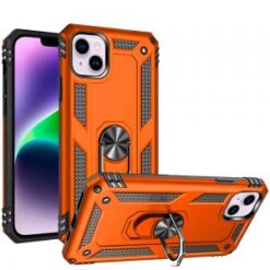 iPhone 13/14 Ring Magnetic Kickstand Hybrid Case Cover - Cosmic Orange