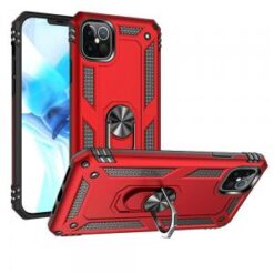 iPhone 13/14 Ring Magnetic Kickstand Hybrid Case Cover - Red