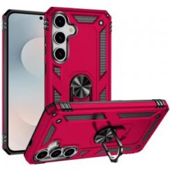 Samsung s26 Ring Magnetic Kickstand Hybrid Case Cover - Hot Pink