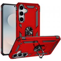 Samsung s26 Ring Magnetic Kickstand Hybrid Case Cover - Red