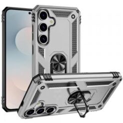 Samsung s26 Ring Magnetic Kickstand Hybrid Case Cover - Silver