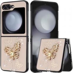 Samsung Z Flip 7FE / Flip 6 SPLENDID Diamond Glitter Ornaments Engraving Case Cover - Garden But