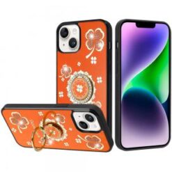 iPhone 13/14 SPLENDID Diamond Glitter Ornaments Engraving Case Cover - Good Luck Floral Cosmic O