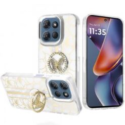 For Moto G 5G 2025/2026 - G Play 2026 - Splendid Floral Designs with Metal Camera and Buttons with B