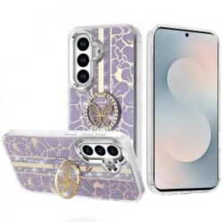 Samsung s26 Plus Splendid Floral Designs with Metal Camera and Buttons with Butterfly Ring Stand