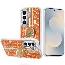 Samsung s26 Splendid Floral Designs with Metal Camera and Buttons with Butterfly Ring Stand Hybr