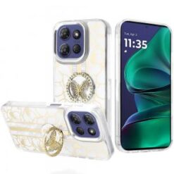 Moto G Stylus 5G 2026/2025 Splendid Floral Designs with Metal Camera and Buttons with Butterfly