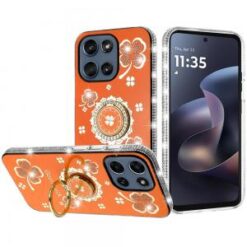 For Moto G 5G 2025/2026 / G PLAY 2026 Splendid Glitter with Diamonds All Around Edges Ring Stand Cas