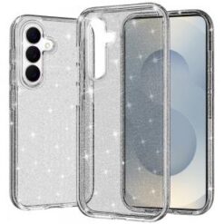 Samsung s26 Plus Glitter Ultra Thick 3mm Transparent Hybrid Case Cover - Smoke