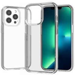 iPhone 13 Pro Sturdy Ultra Thick 3mm Transparent Hybrid Case Cover - Clear