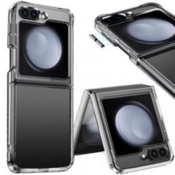 Samsung Z Flip 7FE / Flip 6 PURE CRYSTAL Transparent Thick 2.0mm ShockProof Chromed Buttons Case