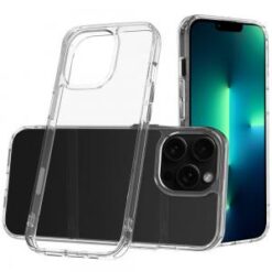 iPhone 13 Pro PURE CRYSTAL Transparent Thick 2.0mm ShockProof Chromed Buttons Case Cover - Clear