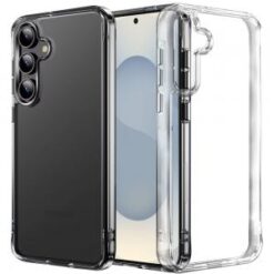 Samsung s26 PURE CRYSTAL Transparent Thick 2.0mm ShockProof Chromed Buttons Case Cover - Clear