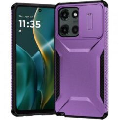 Moto G Stylus 5G 2026/2025 Ultimate U Design Hybrid with Camera Window Covering - Dark Purple