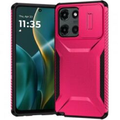 Moto G Stylus 5G 2026/2025 Ultimate U Design Hybrid with Camera Window Covering - Hot Pink