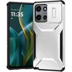 Moto G Stylus 5G 2026/2025 Ultimate U Design Hybrid with Camera Window Covering - Silver