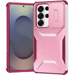 Samsung s26 Ultra Ultimate U Design Hybrid with Camera Window Covering - Pink+Burgundy