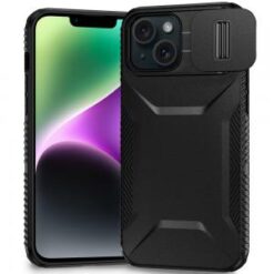 iPhone 13/14 Ultimate U Design Hybrid with Camera Window Covering - Black