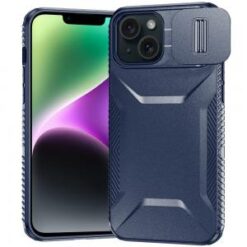 iPhone 13/14 Ultimate U Design Hybrid with Camera Window Covering - Dark Blue