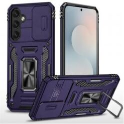 Samsung s26 Utter Tough Metal Ring Movable Camera Window Hybrid Case Cover - Dark Purple