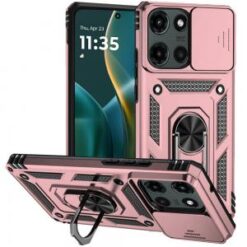 Moto G Stylus 5G 2026/2025 Well Protective Magentic Ring Stand Camera Protective Cover Case - Ro