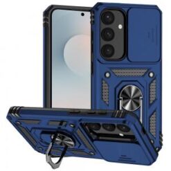 Samsung s26 Well Protective Magentic Ring Stand Camera Protective Cover Case - Blue