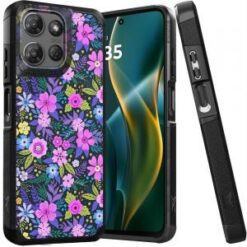 Moto G Stylus 5G 2026/2025 Tough Strong Hybrid Case Cover + Tempered Glass - Mystical Floral Boo