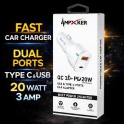 [CAR CHARGER] (20W DUAL PORT PD-TypeC WHITE) - QC3.0 - (LANE A6 ITEM 5)
