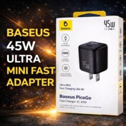 BASEUS 45W 1C Mini Fast Adapter PicoGo - Black (B/C BASEUS 4)