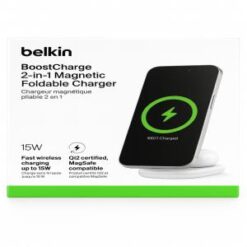 BELKIN [2-1 MAGNETIC Foldable Charger] (FAST 15W - WHITE) - (LANE B1 ITEM 1)
