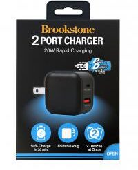 BROOKSTONE [CHARGER] (20W BLACK) - FOLDABLE RAPID CHARGE - (LANE D11 ITEM 15)