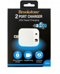 BROOKSTONE [CHARGER] (20W WHITE) - FOLDABLE RAPID CHARGE - (LANE D11 ITEM 16)