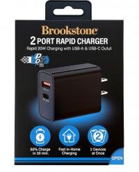 BROOKSTONE [CHARGER] (20W PD-TypeC BLACK) - RAPID CHARGE - (LANE D10 ITEM 19)