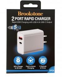 BROOKSTONE [CHARGER] (20W PD-TypeC WHITE) - RAPID CHARGE - (LANE D10 ITEM 20)