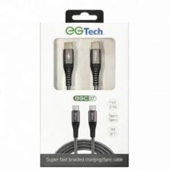 EGTECH [CABLE] (3.1A TypeC-TypeC 3FT) - BRAIDED - (LANE B10 ITEM 11)