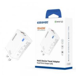ESEEKGO [WALL CHARGER] (45W DUAL PORT PD) - QC3.0 GAN - (LANE B10 ITEM 42)