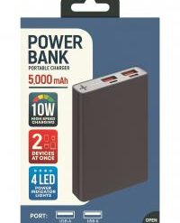 [POWER BANK] (10W 5000MAH BLACK) - PORTABLE - (LANE D7 ITEM 6)
