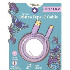 GG [CABLE] (60W USB-TypeC - 6FT) - FAST CHARGE TANGLE-FREE - (LANE D14 ITEM G)