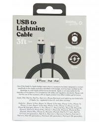 GG [CABLE] (USB-A to LIGHTNING 3FT BLACK) - MFI CERTIFIED LIGHTNING FAST CHARGING - (LANE D14 ITEM F